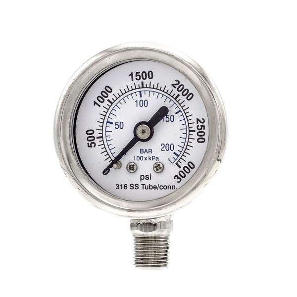 Pic Gauges 1 1/2 in Dial, 1/8 in NPT Male Lower Location, Stainless Steel Case Material PRO-301D-158P-01 - main